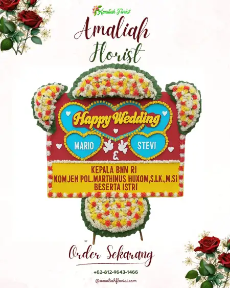 Papan Bunga Pernikahan Pertima